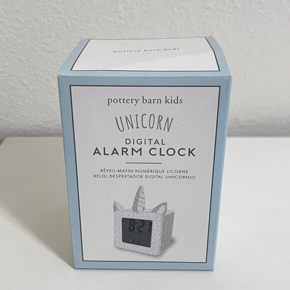 Pottery Barn Kids Glitter Sparkle Unicorn Digital Alarm Clock Color Changing - Picture 8 of 11